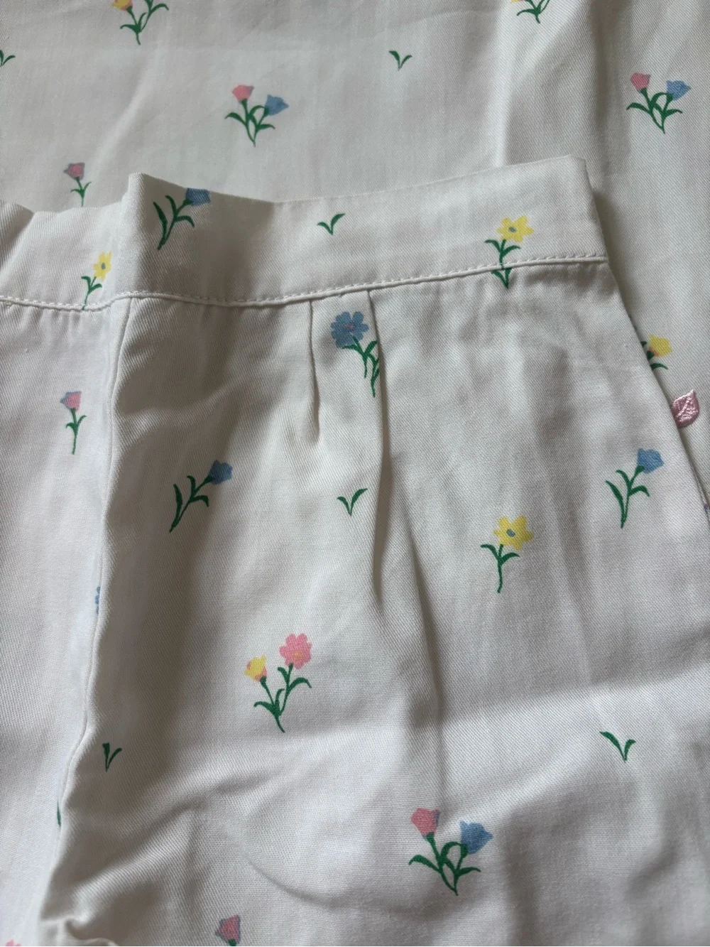 Petite Plume Cream Floral Two-Piece girls pajama Set NWT 6